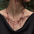 Collier rouge Cascade (double rang)