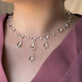 Collier Pluie de Cristal (plusieurs gouttes en cascade)