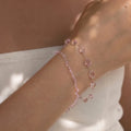 Bracelet Perles Roses (double rang)