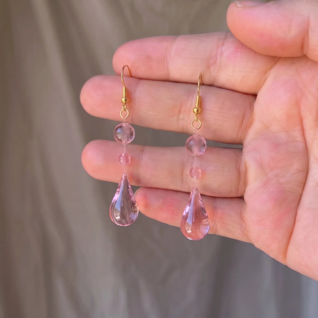 Boucles d'Oreilles Larme Rosée