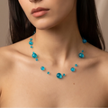 Collier Goutte Suspendue (Dispo en 8 coloris) - Bleu azur