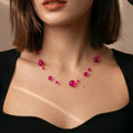 Collier Goutte Suspendue (Dispo en 8 coloris) - Rose Fuchsia