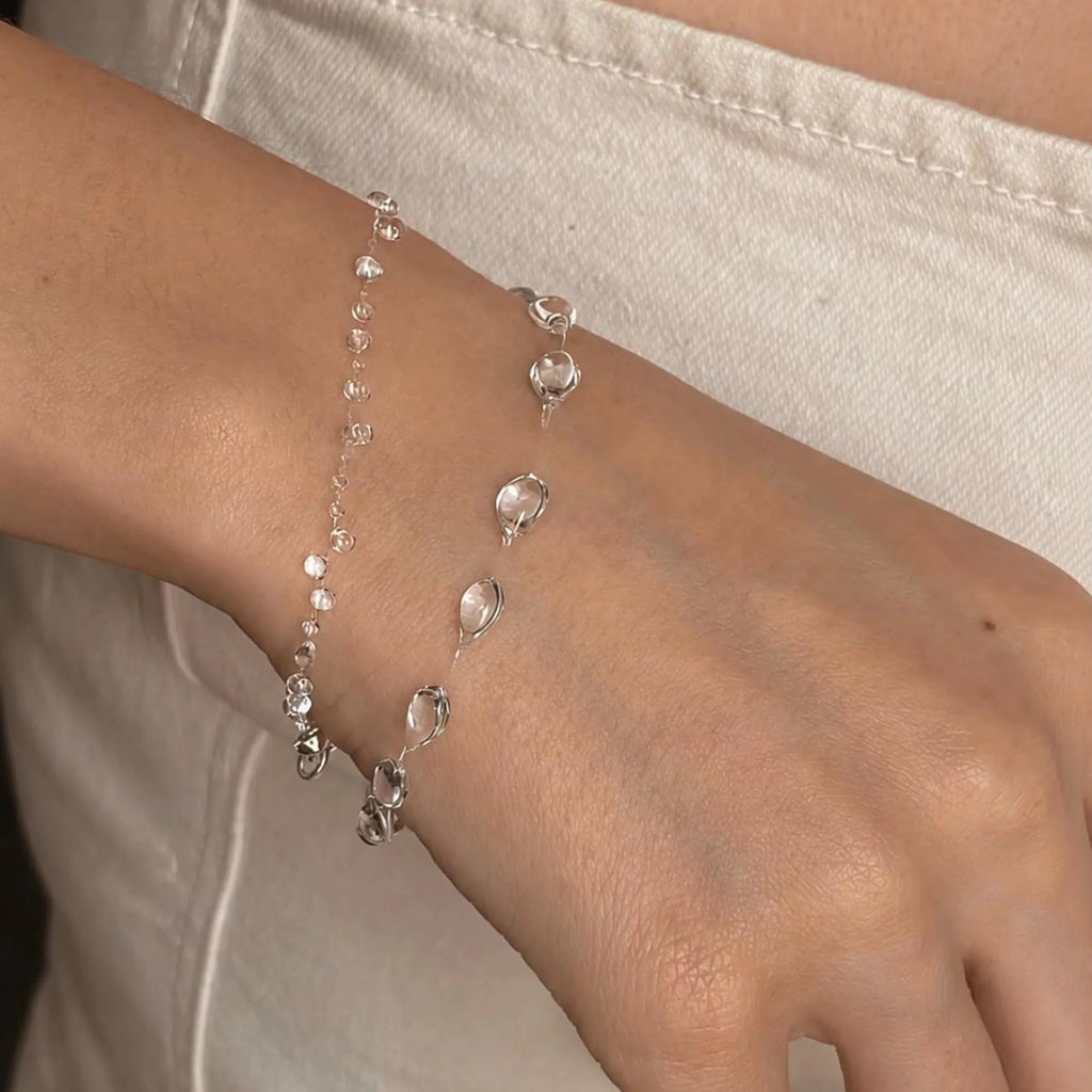 Bracelet Goutte de Cristal (double rang)
