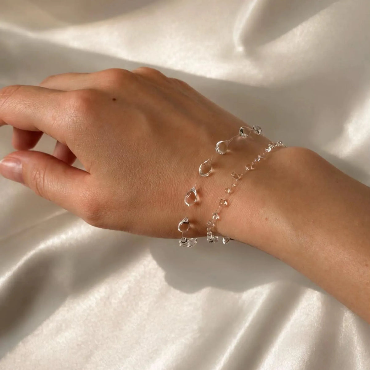Bracelet Goutte de Cristal (double rang)