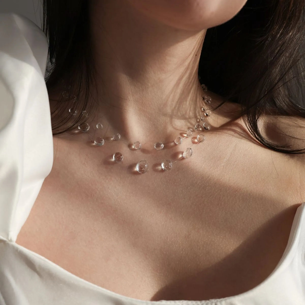 Collier Perles de Lumière (double rang)