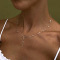 Collier Larmes de Cristal Asymétrique