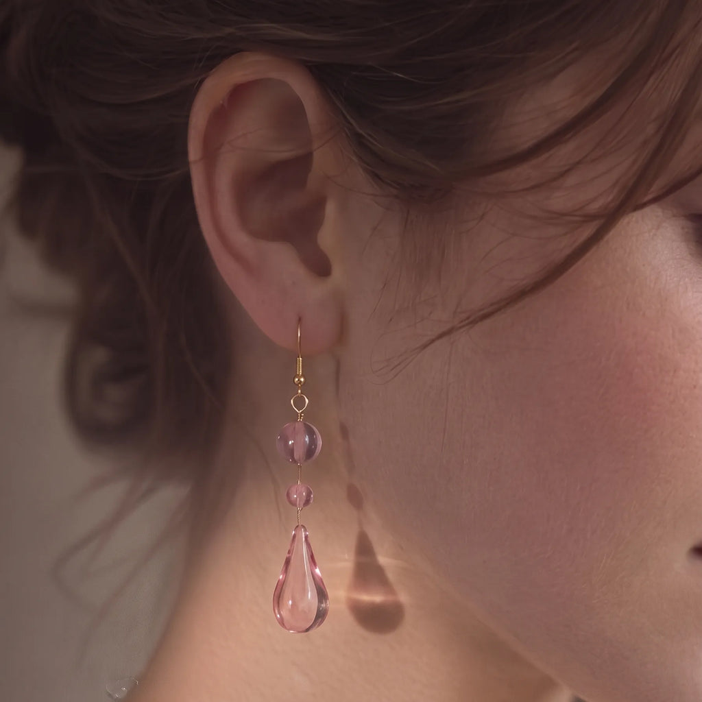 Boucles d'Oreilles Larme Rosée