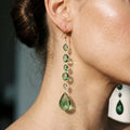 Boucles d'Oreilles Goutte — Vert Émeraude
